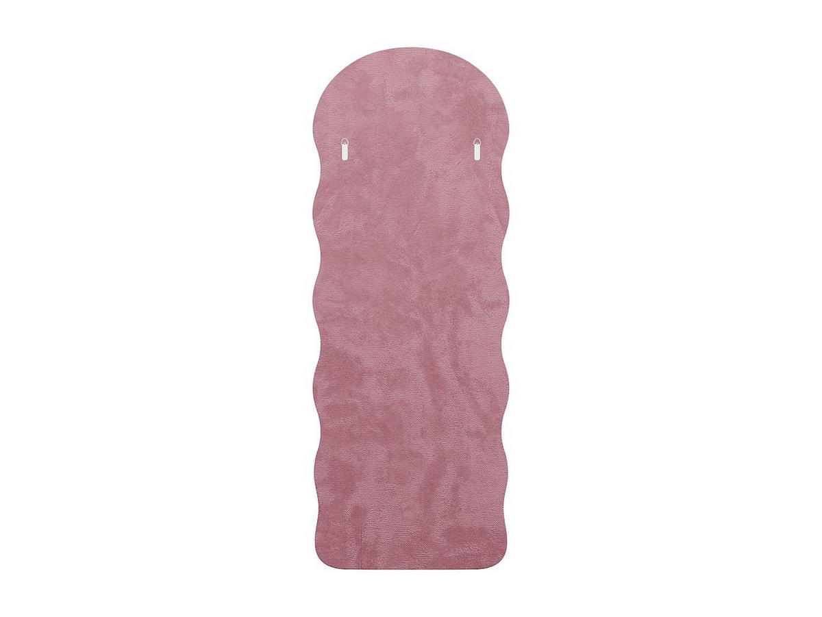 WANDSPIEGEL - 65 cm x 3 cm - Samt, Holz, Platte - Rosa AYANI - Pink, Textil (65/170/3cm) - Vente-Unique