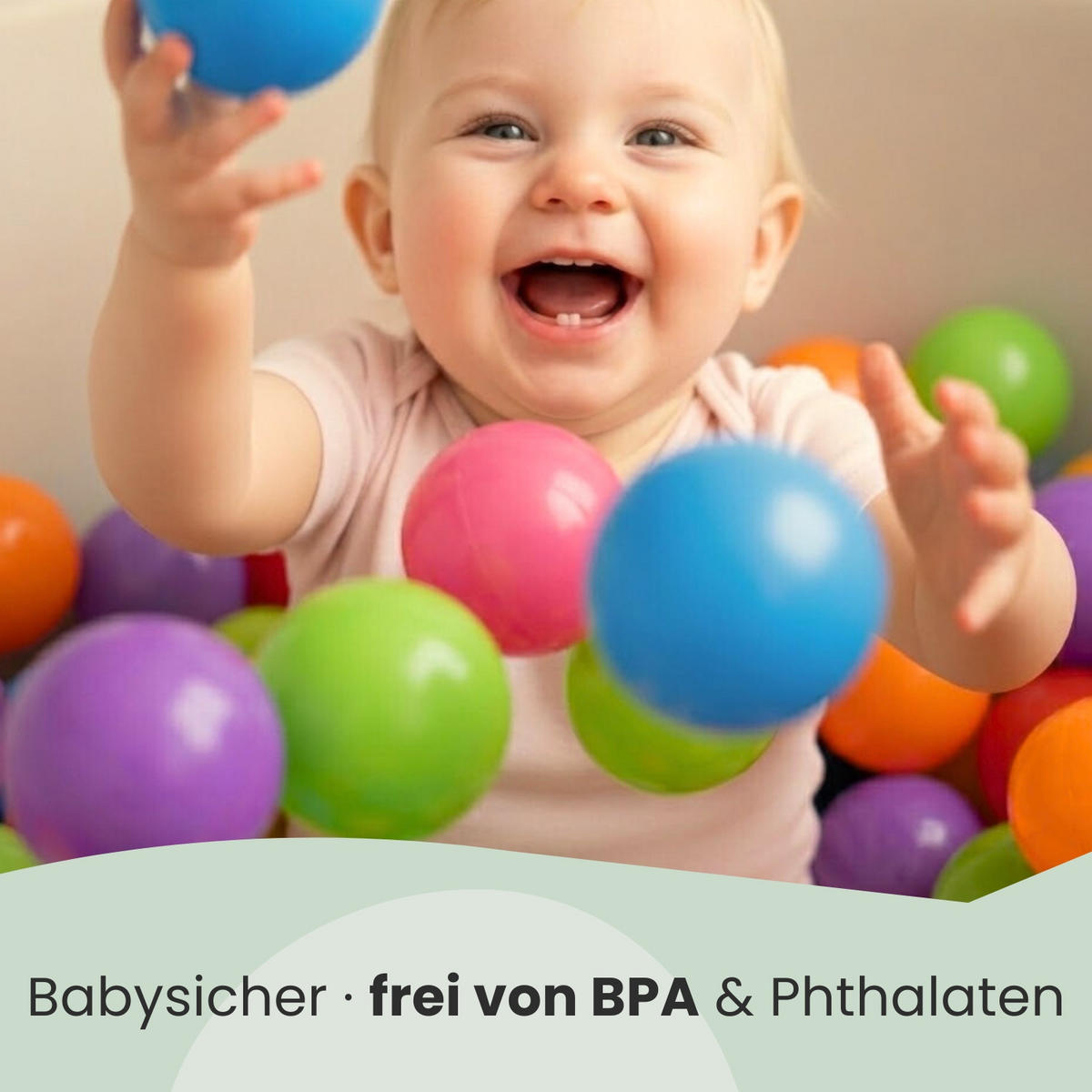 BÄLLEBAD-BÄLLE 50 Stück, pastell, 5,5 cm - Lila/Multicolor, Kunststoff (5.5/5.5/5.5cm) - Littletom