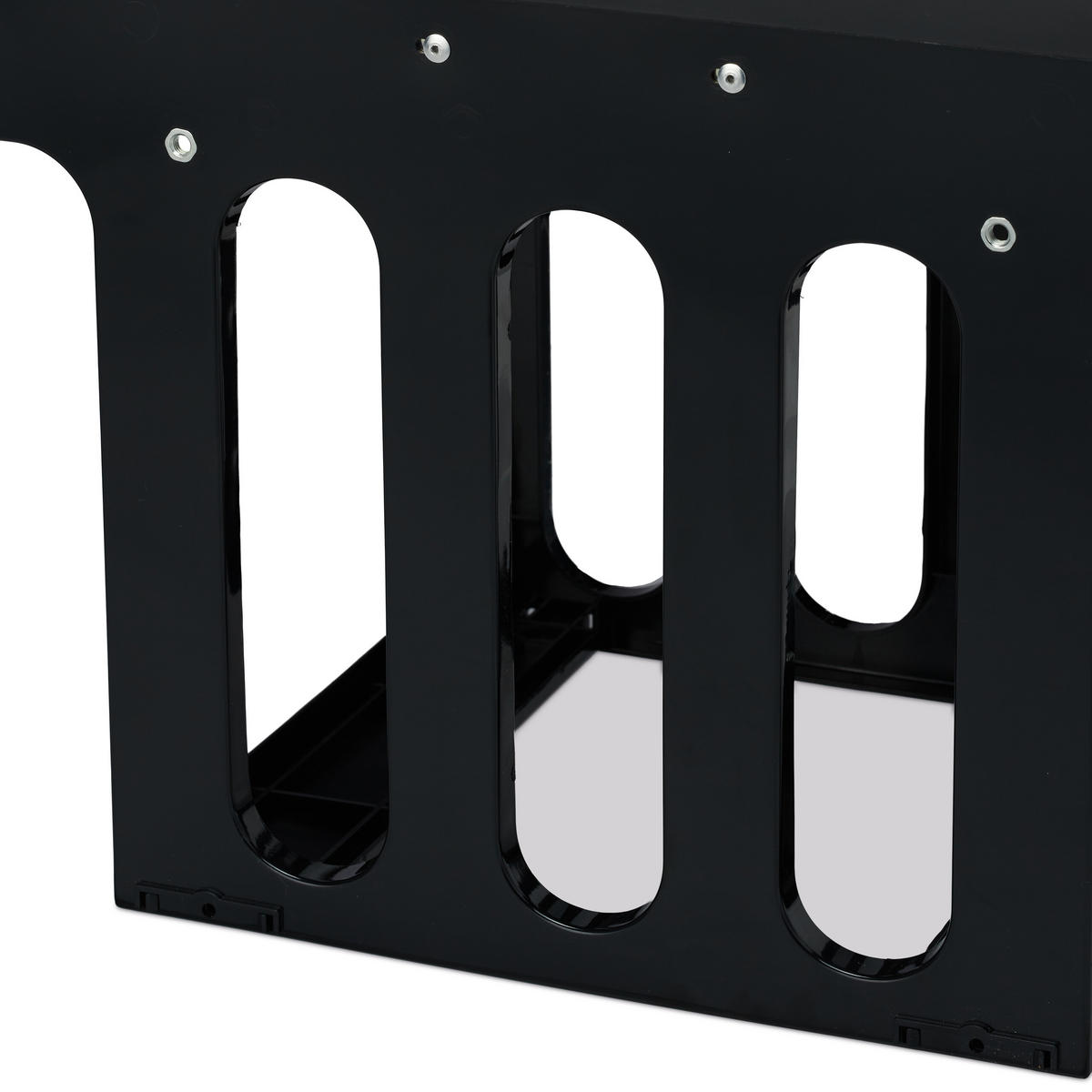 EINBAUMÜLLEIMER 2x8L - Schwarz, Kunststoff/Metall (25/35.5/47cm) - Relaxdays