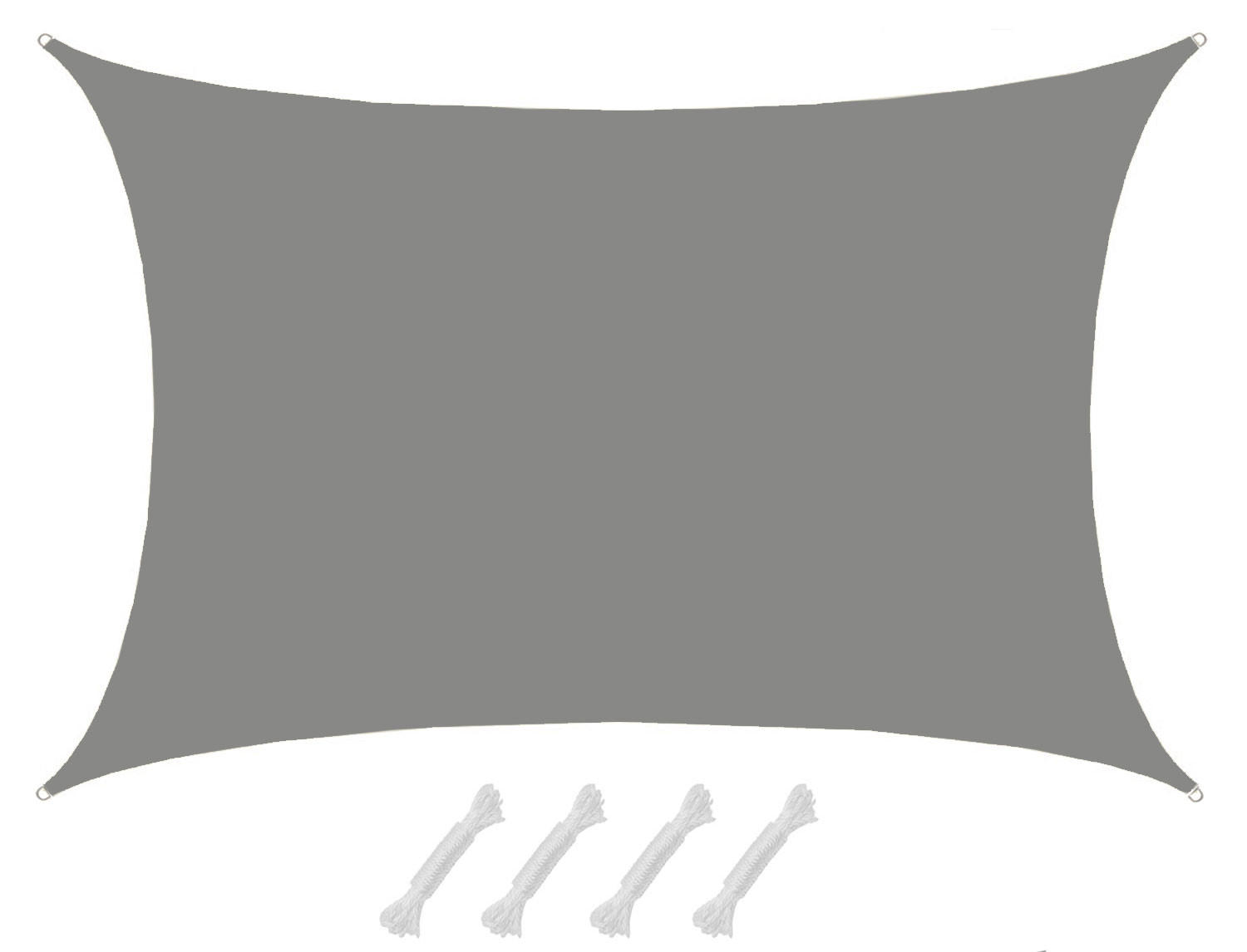 SONNENSEGEL 500/700 cm grau, rechteckig - Grau, Kunststoff (500/700cm) - Amanka
