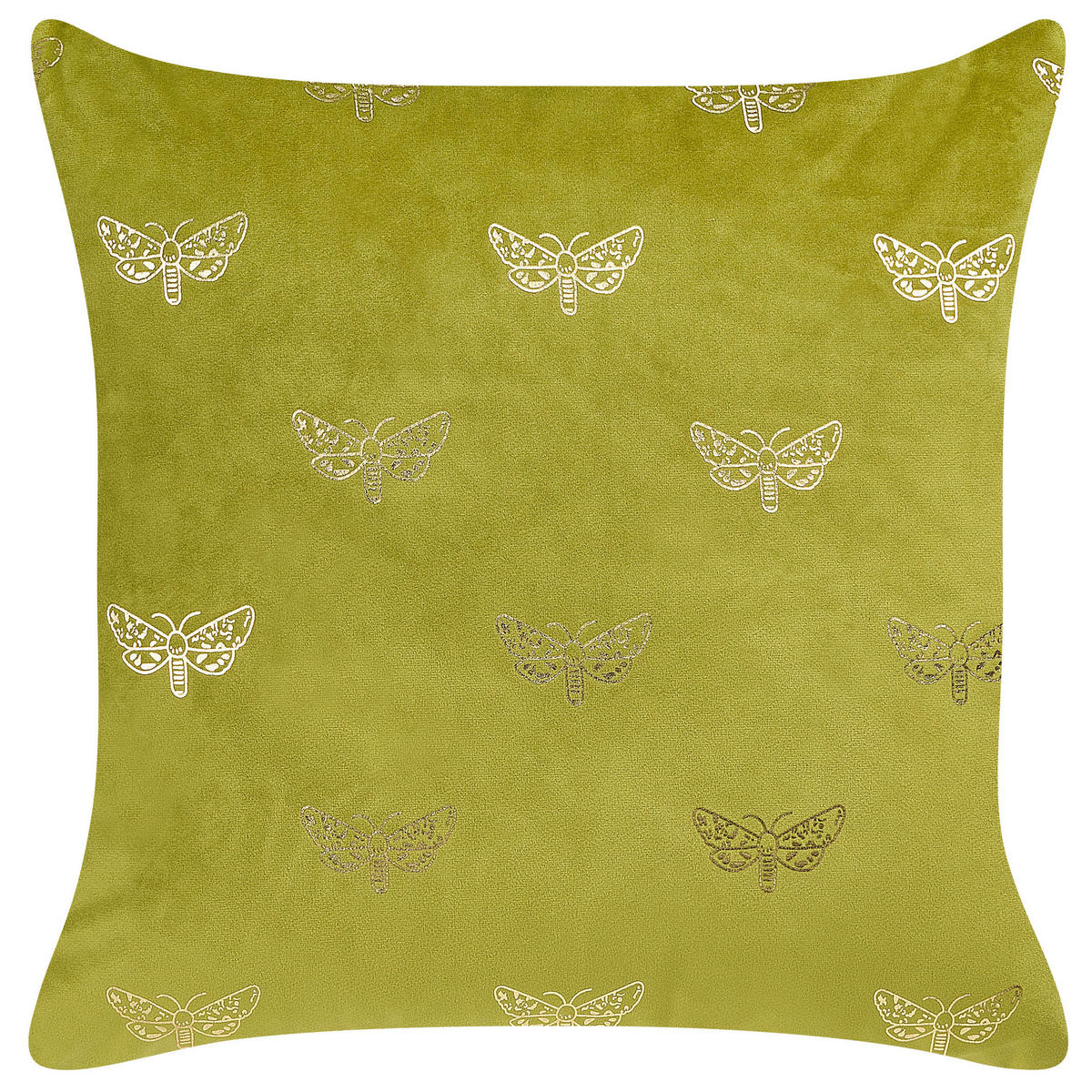 DEKOKISSEN 2er-Set Hellgrün 45/45 cm Yuzuri - Hellgrün, Textil (45/45cm) - Beliani