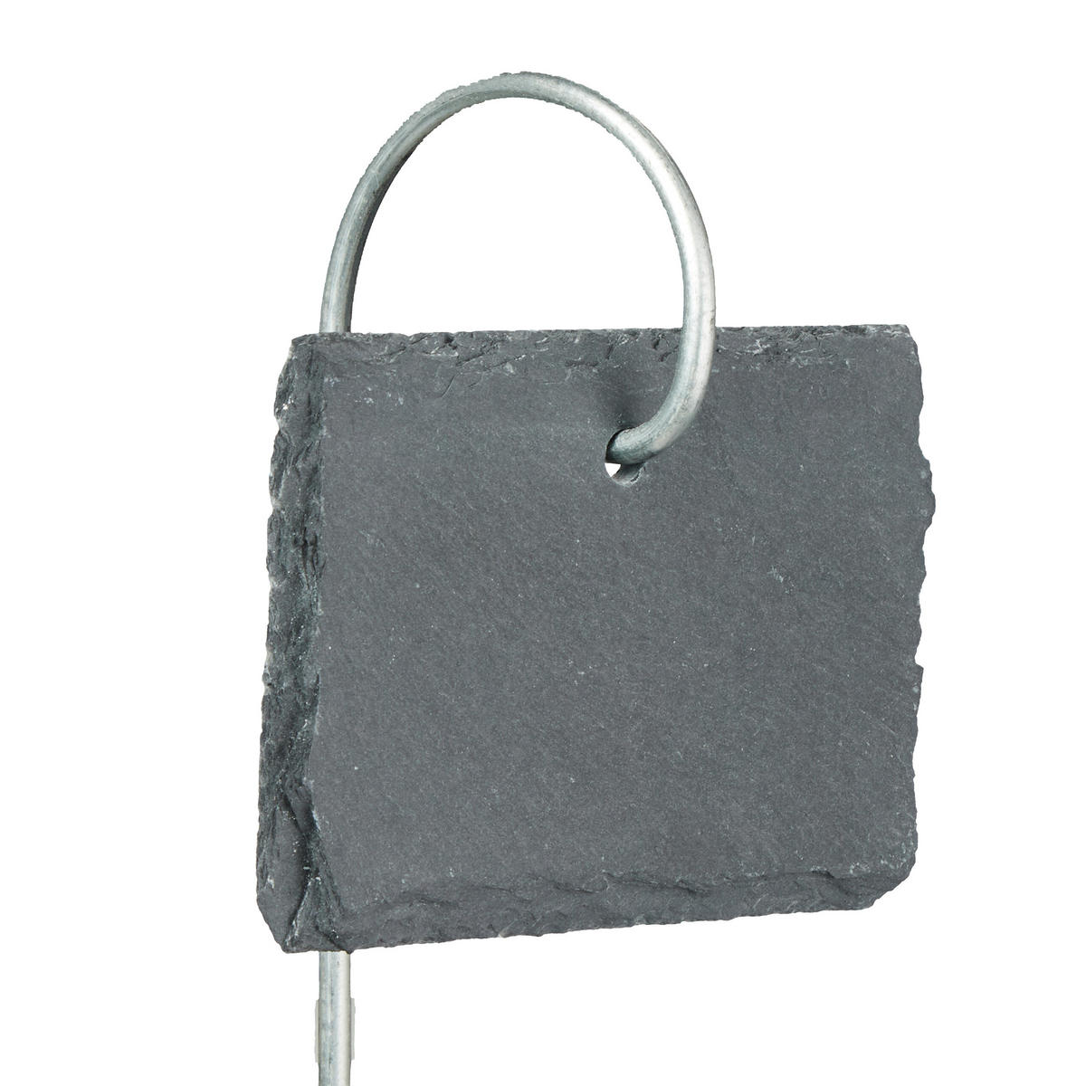 12XSCHIEFER-PFLANZENSCHILDER - Multicolor, Stein/Metall (10/42.5/6cm) - Relaxdays