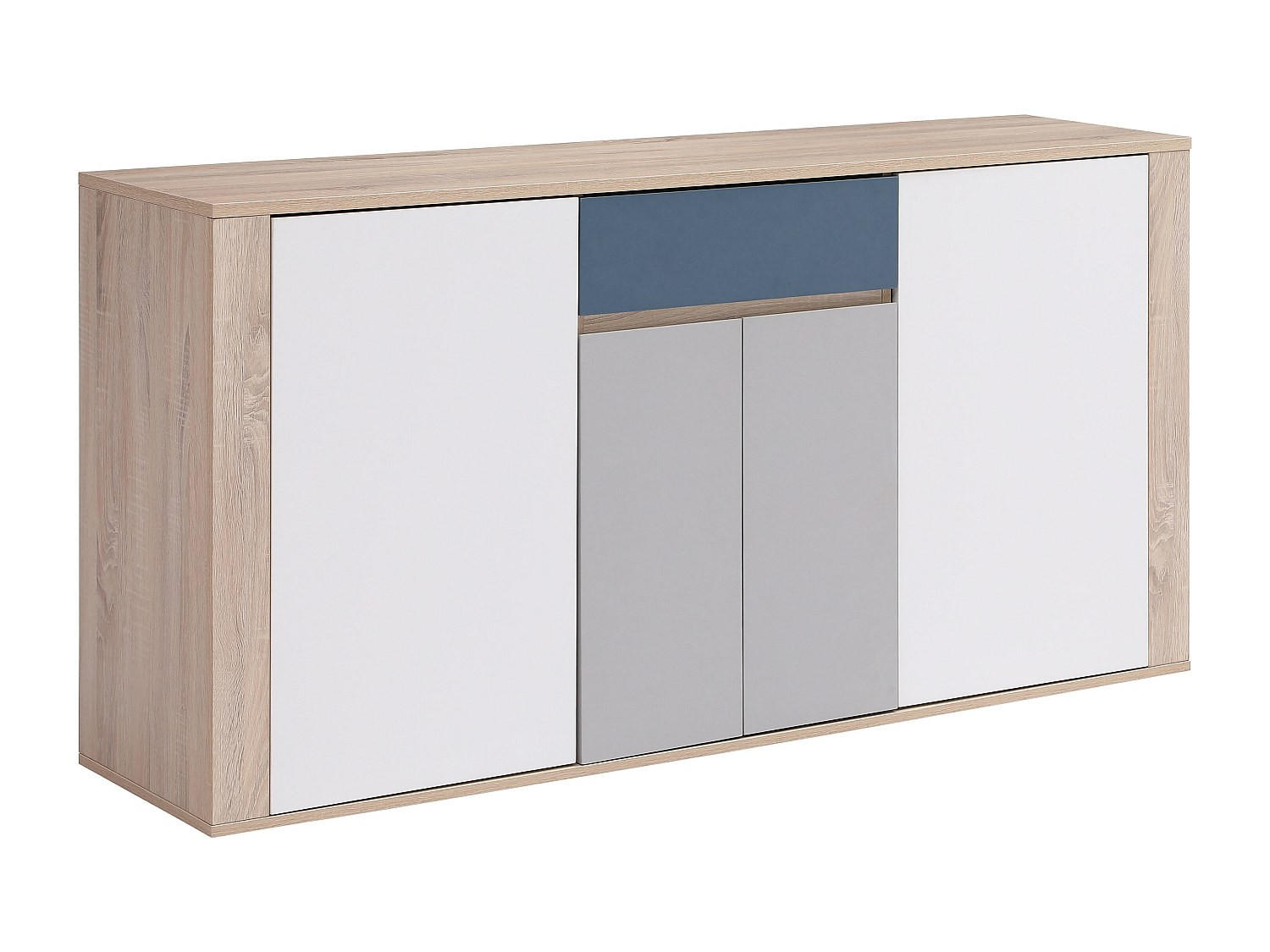 SIDEBOARD mit 4 Türen & 1 Schublade - Mehrfarbig - FILUTIA - Naturfarben, Holz (160/81/39.8cm) - Vente-Unique