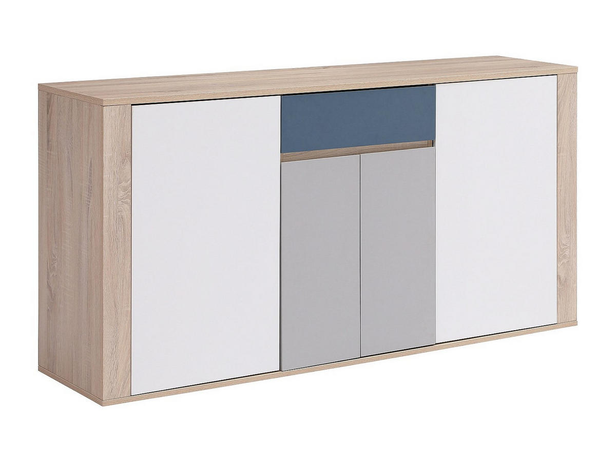 SIDEBOARD mit 4 Türen & 1 Schublade - Mehrfarbig - FILUTIA - Naturfarben, Holz (160/81/39.8cm) - Vente-Unique