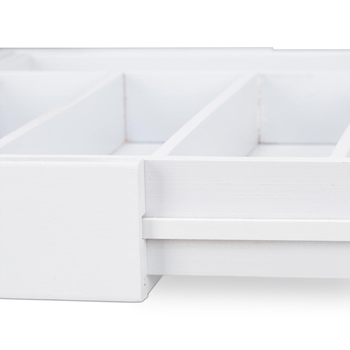 BESTECKKASTEN - Weiß, Holz/Holzwerkstoff (48/5/33.5cm) - Relaxdays