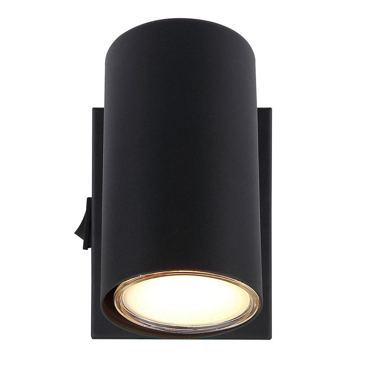 WANDLEUCHTE Metall Schwarz Chrom - Schwarz, Metall (7/10/12cm) - Globo Lighting