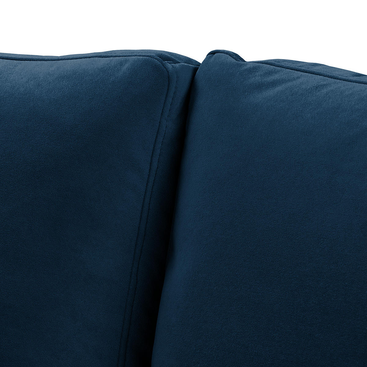 3-SITZER SOFA - Samt - Dunkelblau, Textil (191/80/86cm) - home24