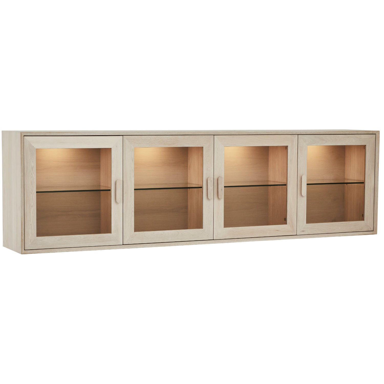 VITRINE Eiche massiv - Eichefarben, Holz/Holzwerkstoff (212/60/34cm) - Furnhouse