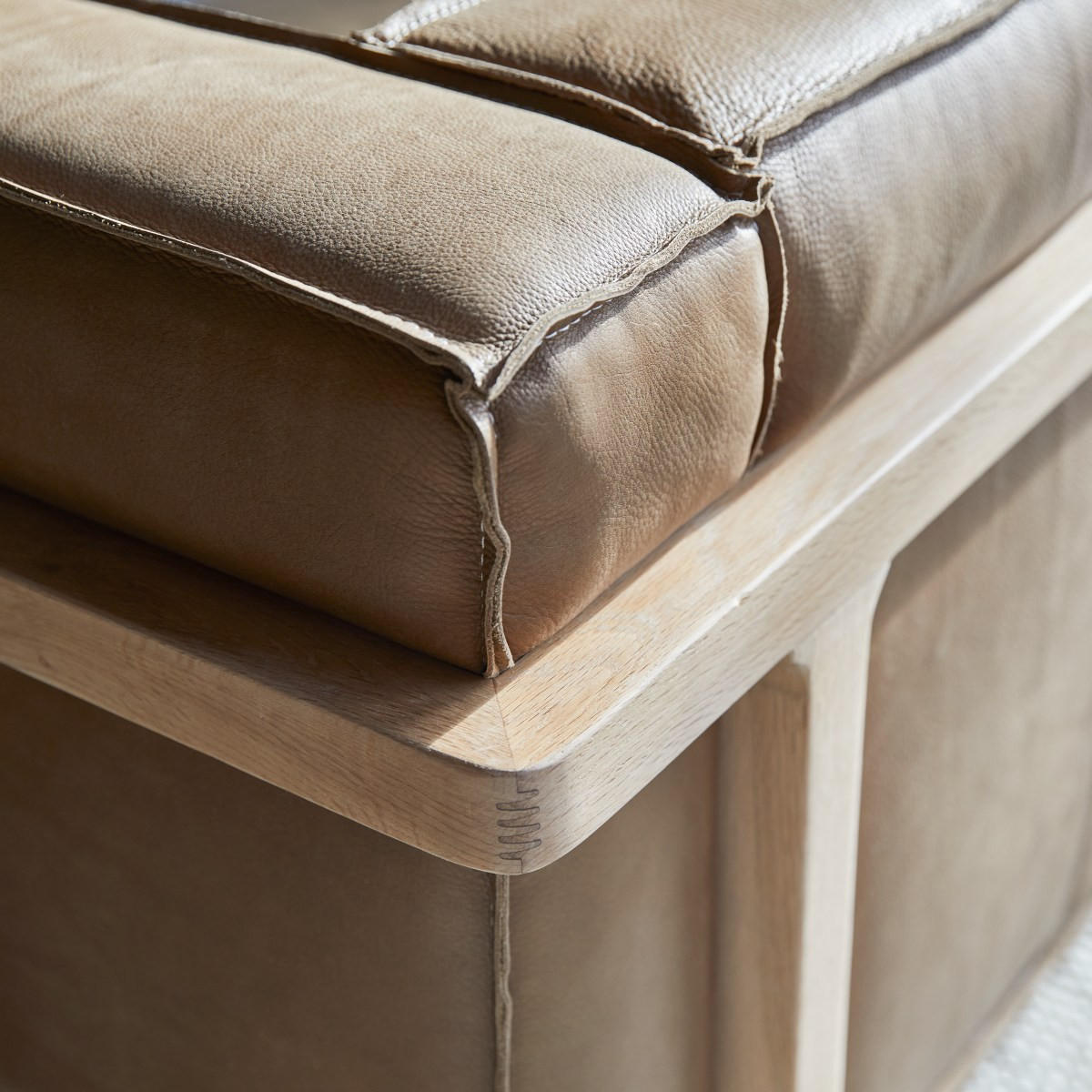 SOFA Cobbelwood Braun aus Leder - Braun, Leder (156/70/77cm) - Tikamoon