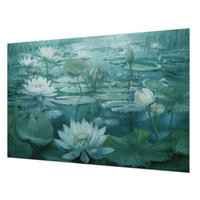 FOTOTAPETE 104x70 cm - Wasserblumen - Schwarz, Textil (104/70cm) - Wallfluent