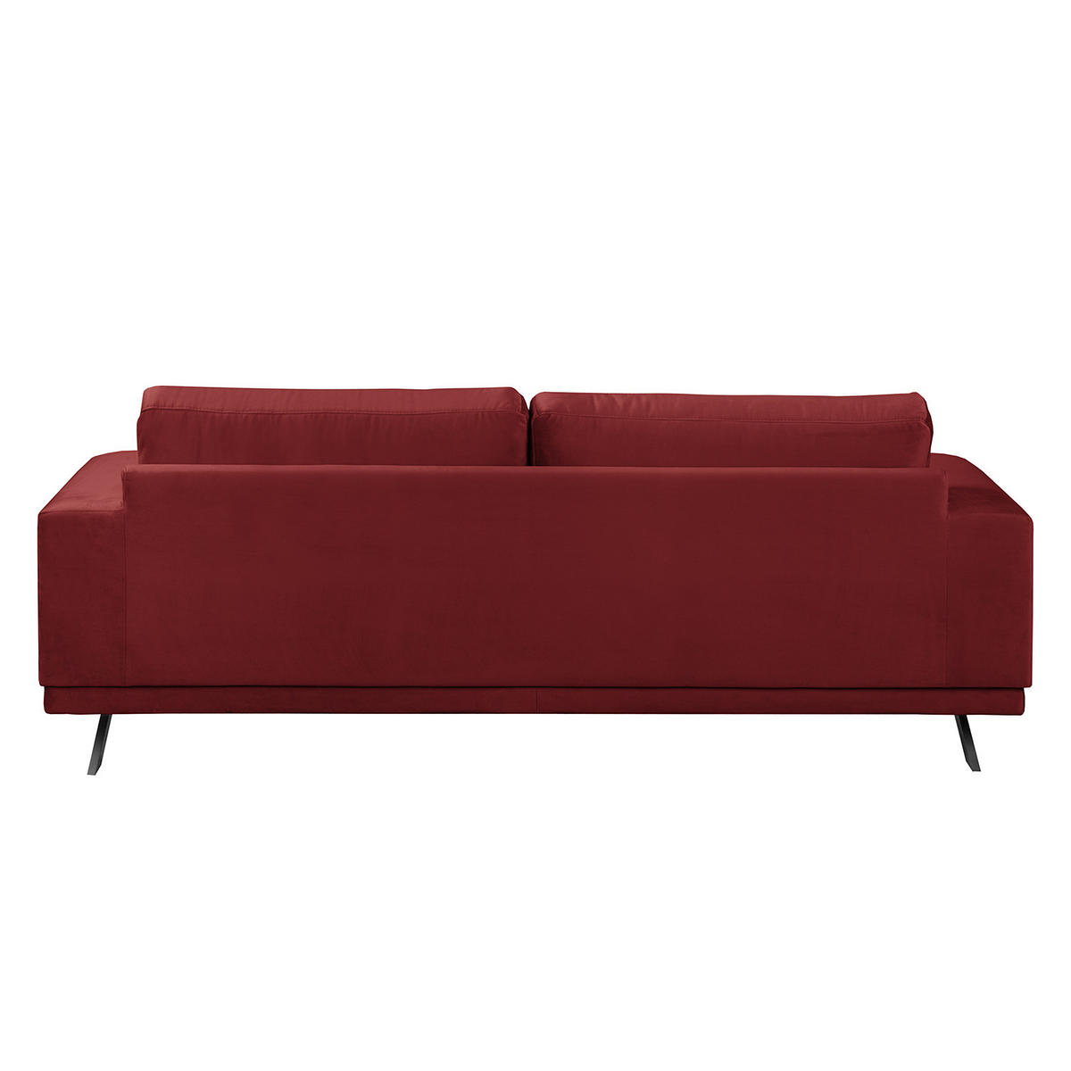 2,5-SITZER SOFA - Samt - Rot, Textil (216/81/89cm) - home24