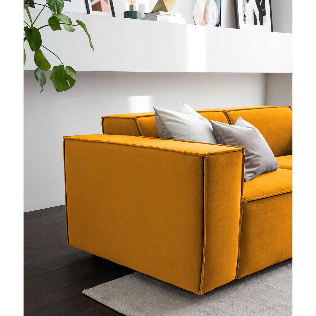 2-SITZER SOFA - Gelb, Textil (189/70/96cm) - home24