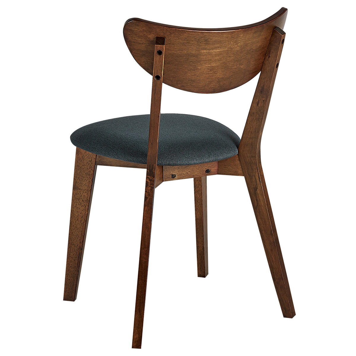 ÉTKEZŐSZÉK 2 darabos Szett Kaucsukfa Sötét fa színű Erie - sötétbarna, textil/fa (46/80/46cm) - Beliani