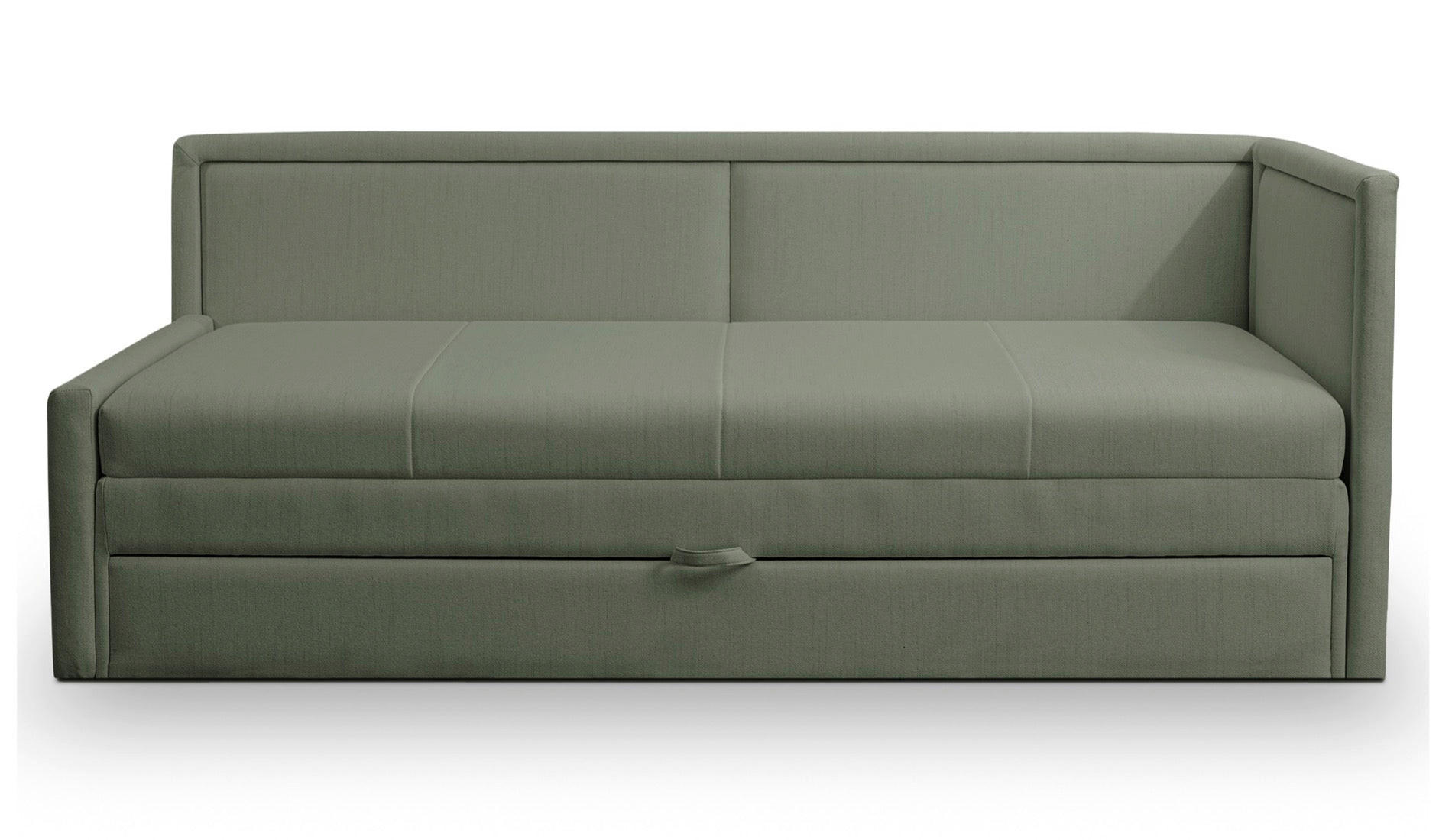 JUGENDBETT Caprili Salbeigrün mit Bettkasten - Schwarz/Hellgrün, Kunststoff/Textil (163/189cm) - Selsey