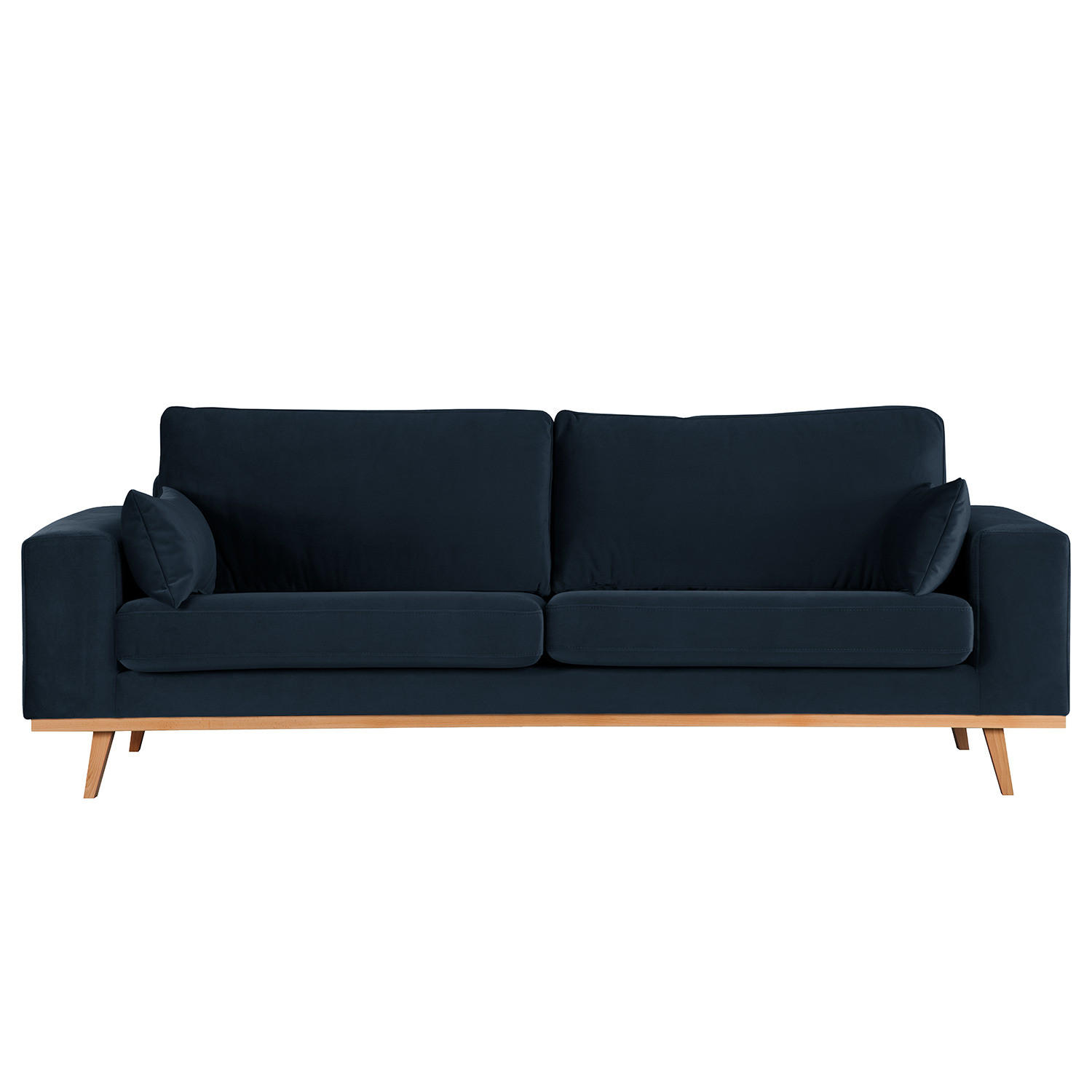2-SITZER SOFA - Buchefarben/Dunkelblau, Textil (197/81/88cm) - home24