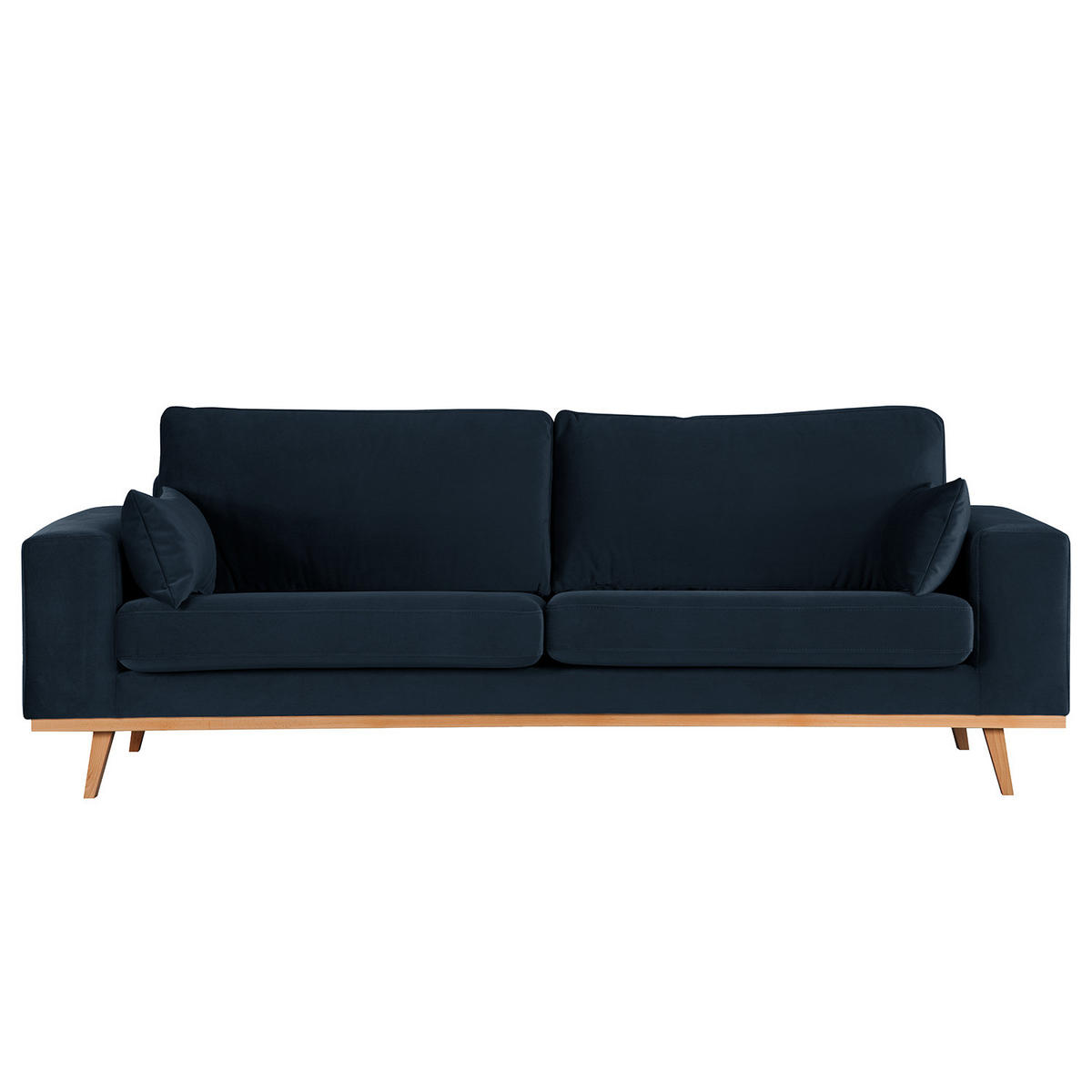 2-SITZER SOFA - Buchefarben/Dunkelblau, Textil (197/81/88cm) - home24