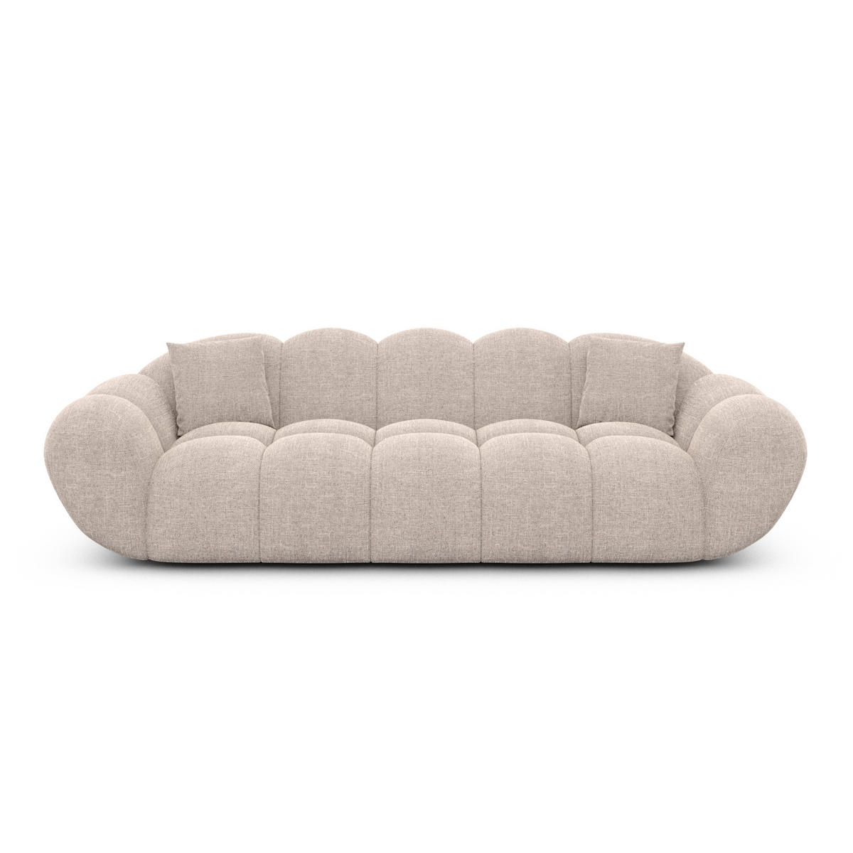 3-SITZER-SOFA Liva Beige Strukturstoff - Beige, Textil (223/70/93cm) - VAROYAL