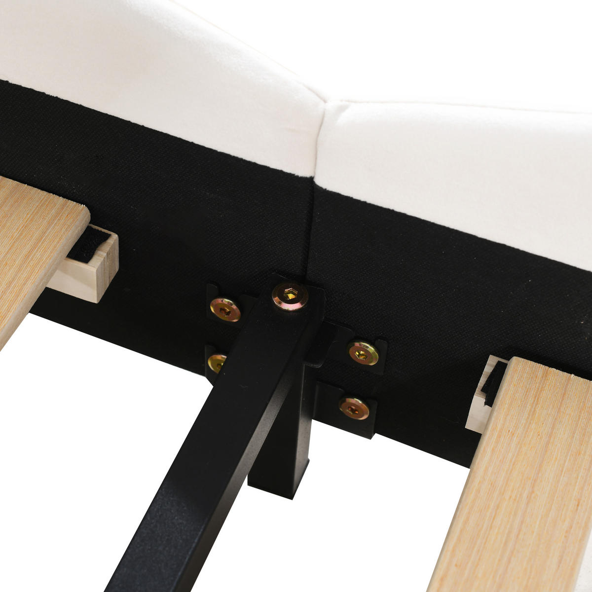 KINDEREINZELBETTEN aus Samt 90x200 cm in Weiß - Weiß, Textil (90/200cm) - Modfu