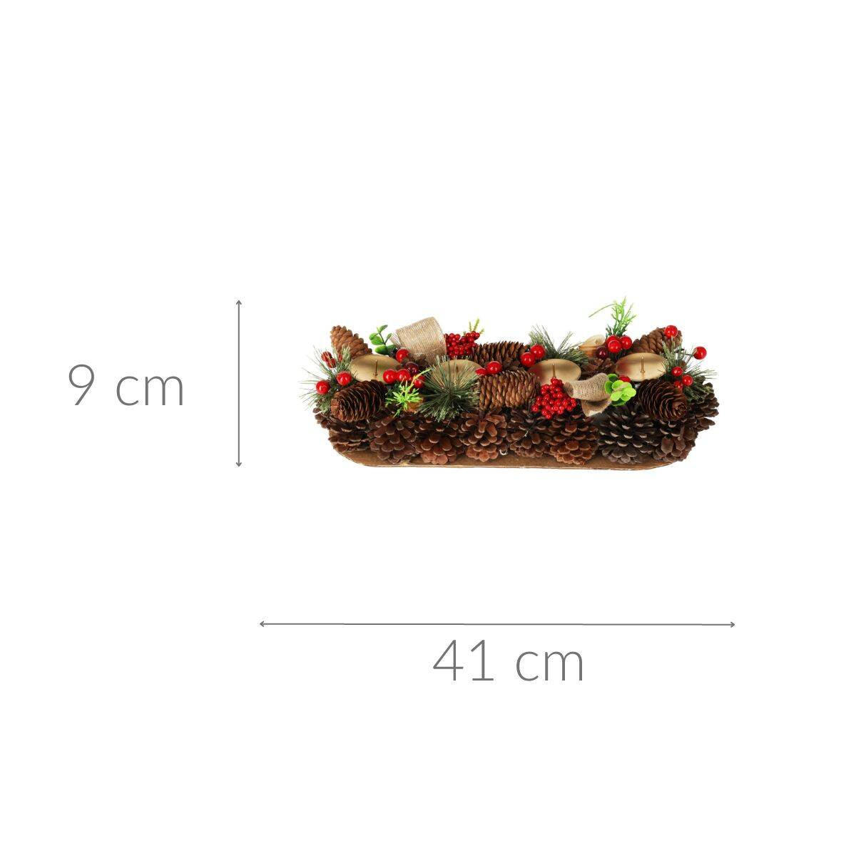 ADVENTSKRANZ 41 cm - Braun, Kunststoff (17/9cm) - Home Styling Collection