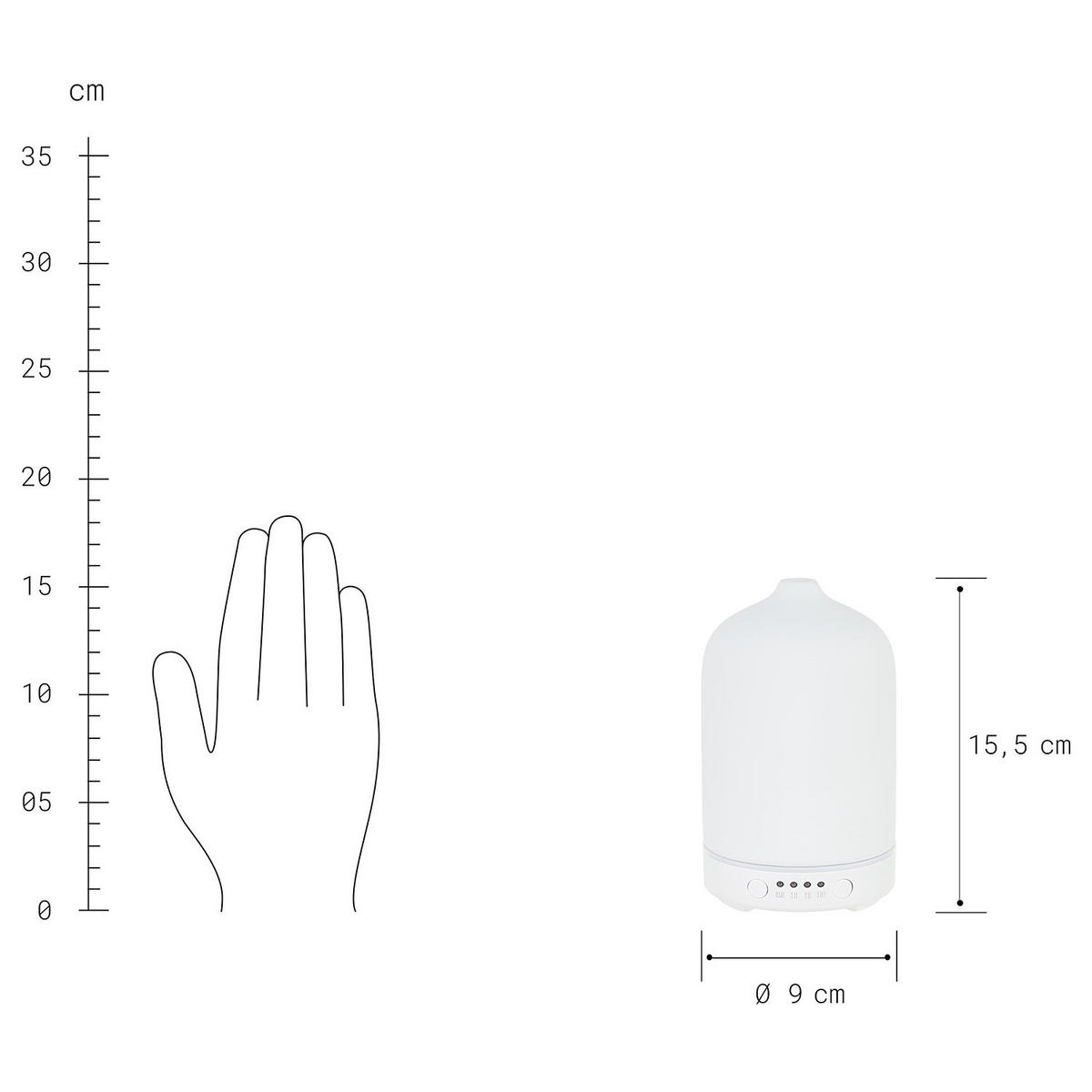 AROMA-DIFFUSER Cloud Nine - Weiß, Keramik (9/16/9cm) - Butlers