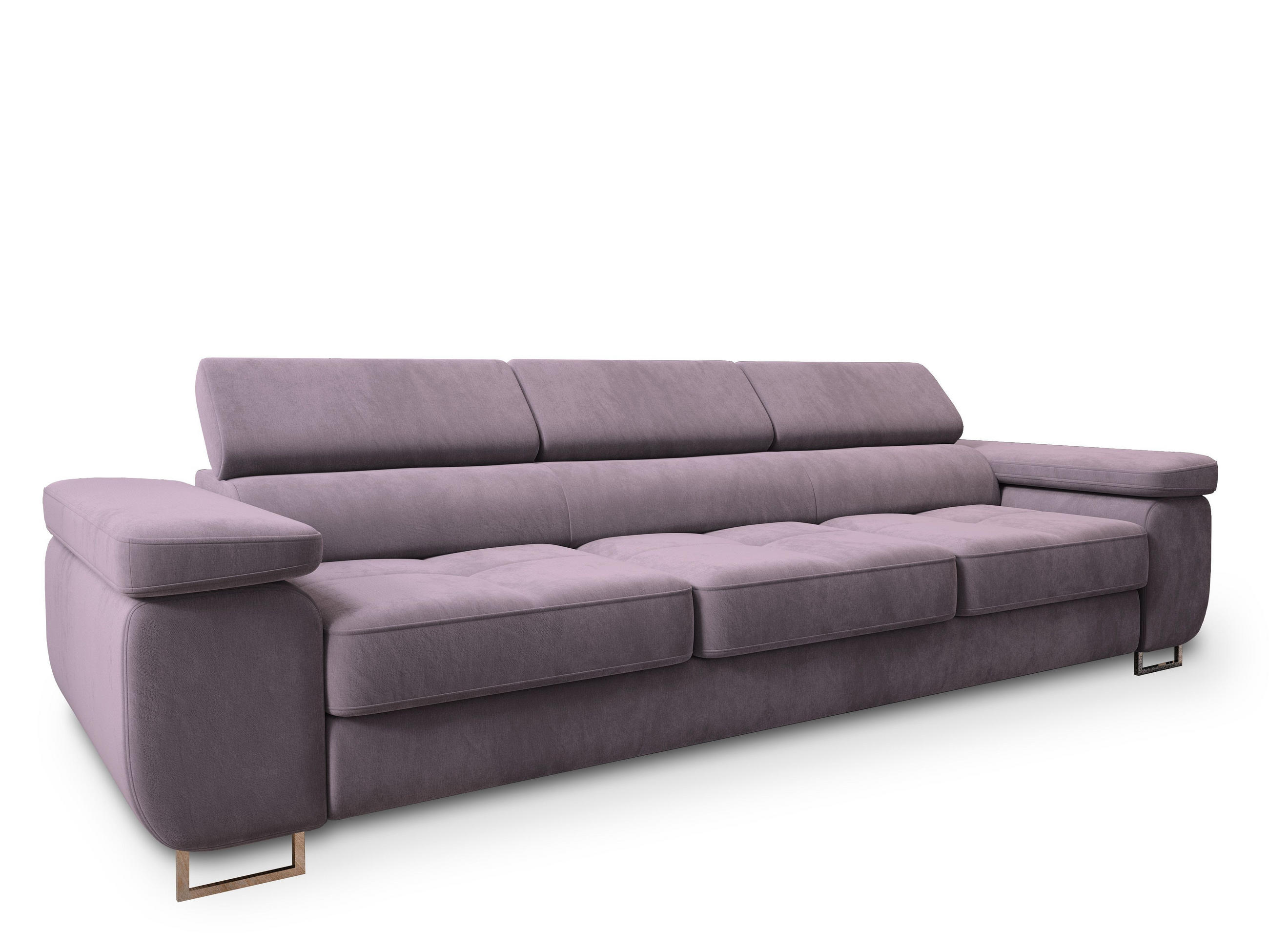 BETTSOFA MOSINE Rosa Velours-Stoff mit Schlaffunktion - Rosa, Textil (281/87/98cm) - MASSENO