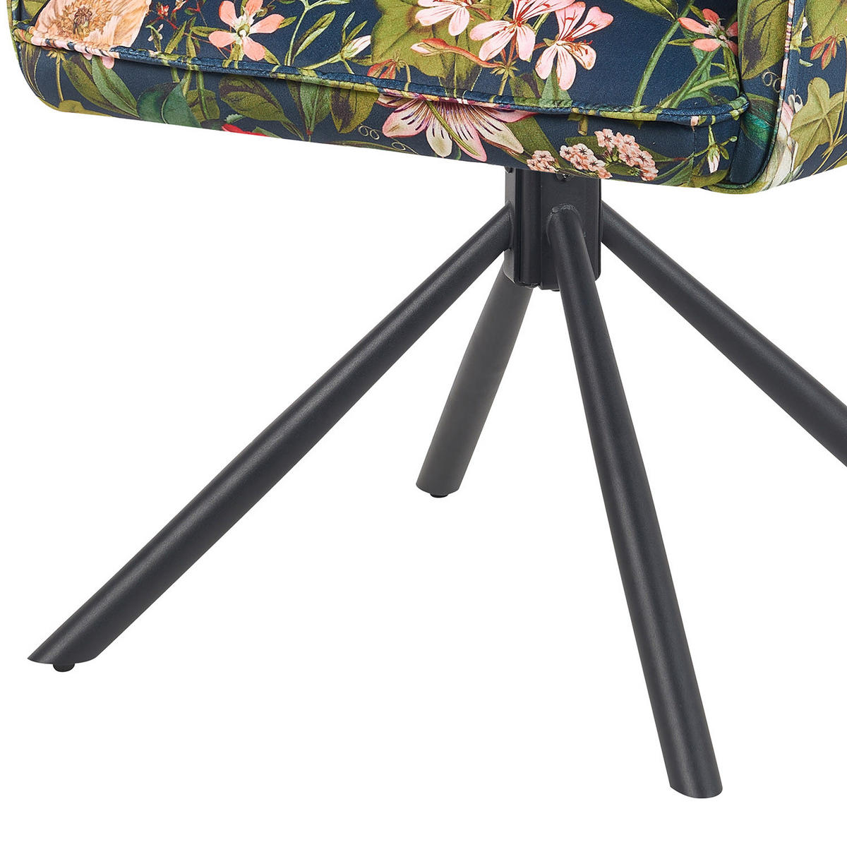 ARMLEHNSTUHL Mika-Nevio - Multicolor/Schwarz, Textil/Metall (60/88/63cm) - DUBI Möbel