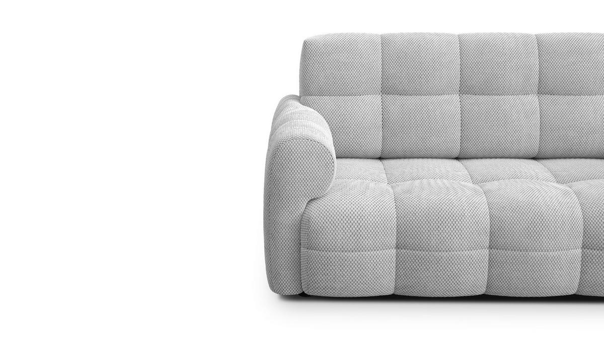 SOFA MELLOW 2,5-Sitzer, hellgrau - Hellgrau/Schwarz, Holz/Textil (183/87/98cm) - Courtois Laville