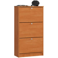 SCHUHSCHRANK Erlefarben 60x28.5x113 cm - Silberfarben/Erlefarben, Holzwerkstoff/Metall (60/113/28.5cm) - Akord