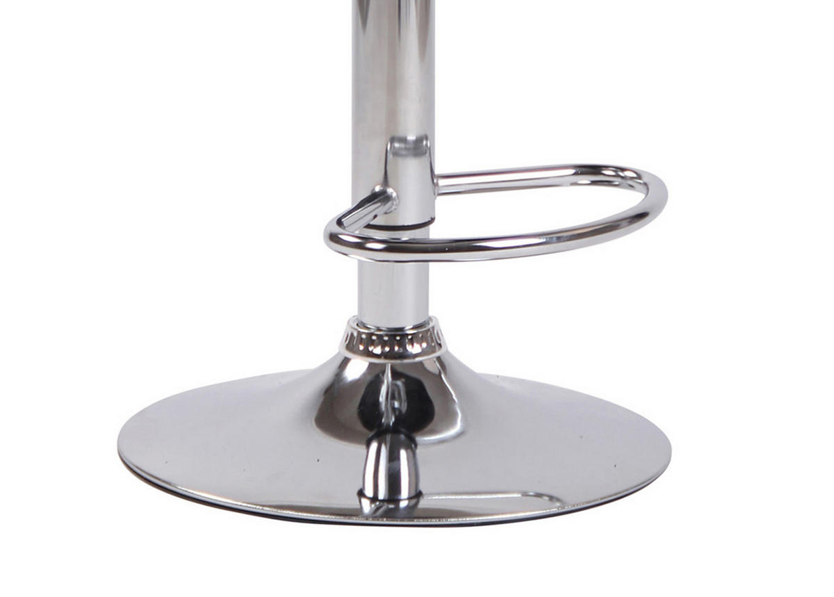 BARHOCKER 2er Set Lentos Samt chrom creme - Chromfarben/Naturfarben, Textil/Metall (50/108/50cm) - TPFLiving
