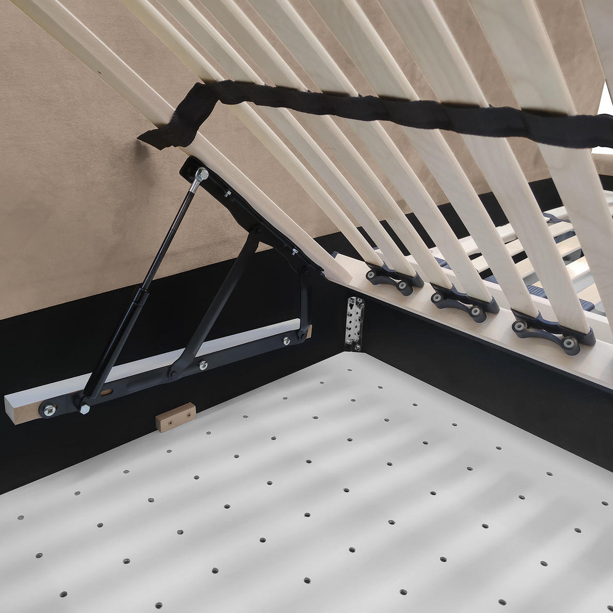 POLSTERBETT - Beige, Textil (200/200cm) - home24