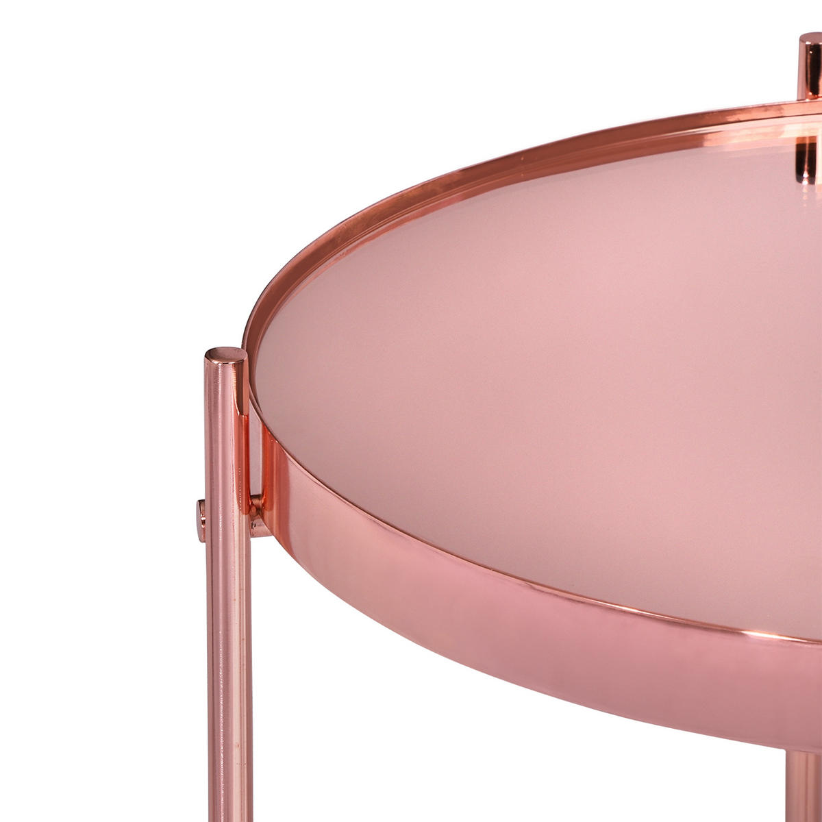 BEISTELLTISCH rund Kupfer Ø 43/45 cm - Kupferfarben, Metall (45/43/45cm) - WOMO-DESIGN