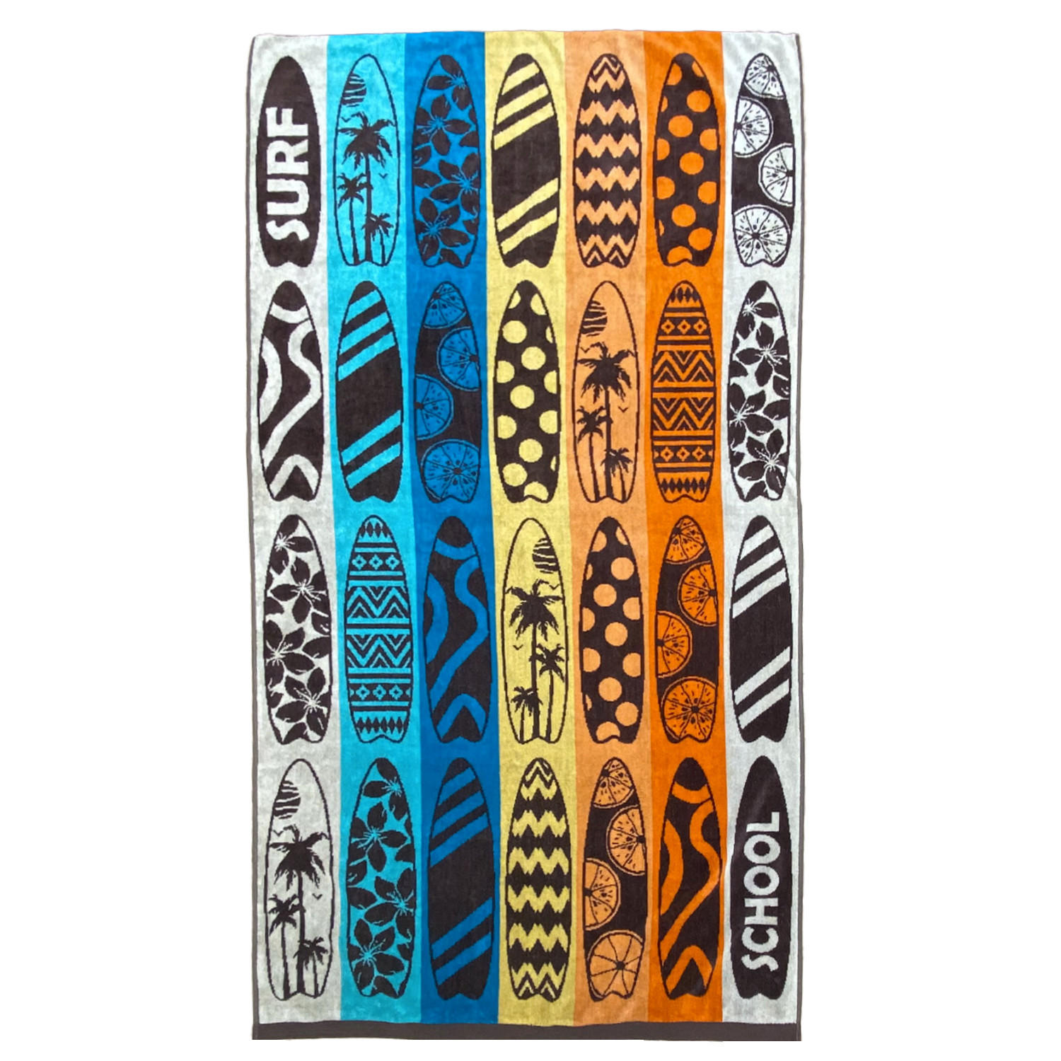 STRANDTUCH Frottee Velours Jacquard Mehrfarbig 90x170 400g/m² - Aragon - Multicolor, Textil (170/90cm) - LE COMPTOIR DE LA PLAGE