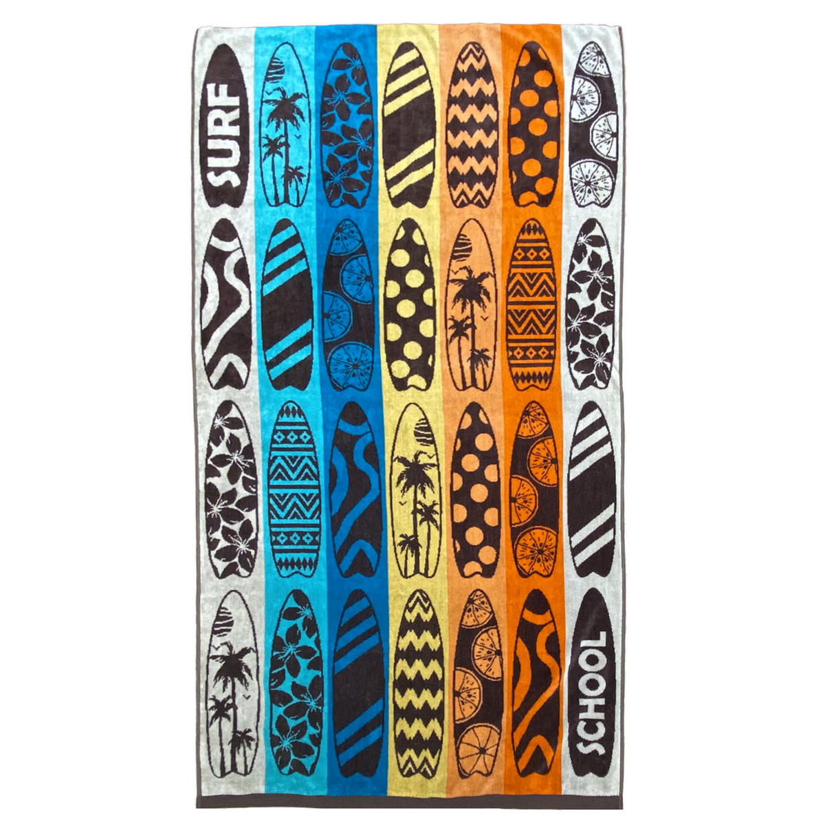 STRANDTUCH Frottee Velours Jacquard Mehrfarbig 90x170 400g/m² - Aragon - Multicolor, Textil (170/90cm) - LE COMPTOIR DE LA PLAGE