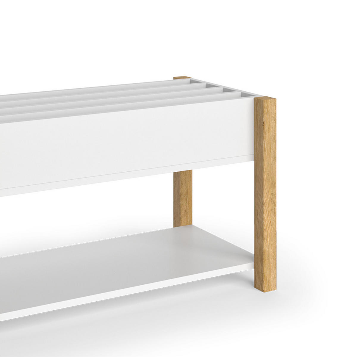 KINDERREGAL Malia Weiß/Eiche 80 x 46 cm - Eichefarben/Weiß, Holzwerkstoff (80/46/40cm) - VitaliSpa