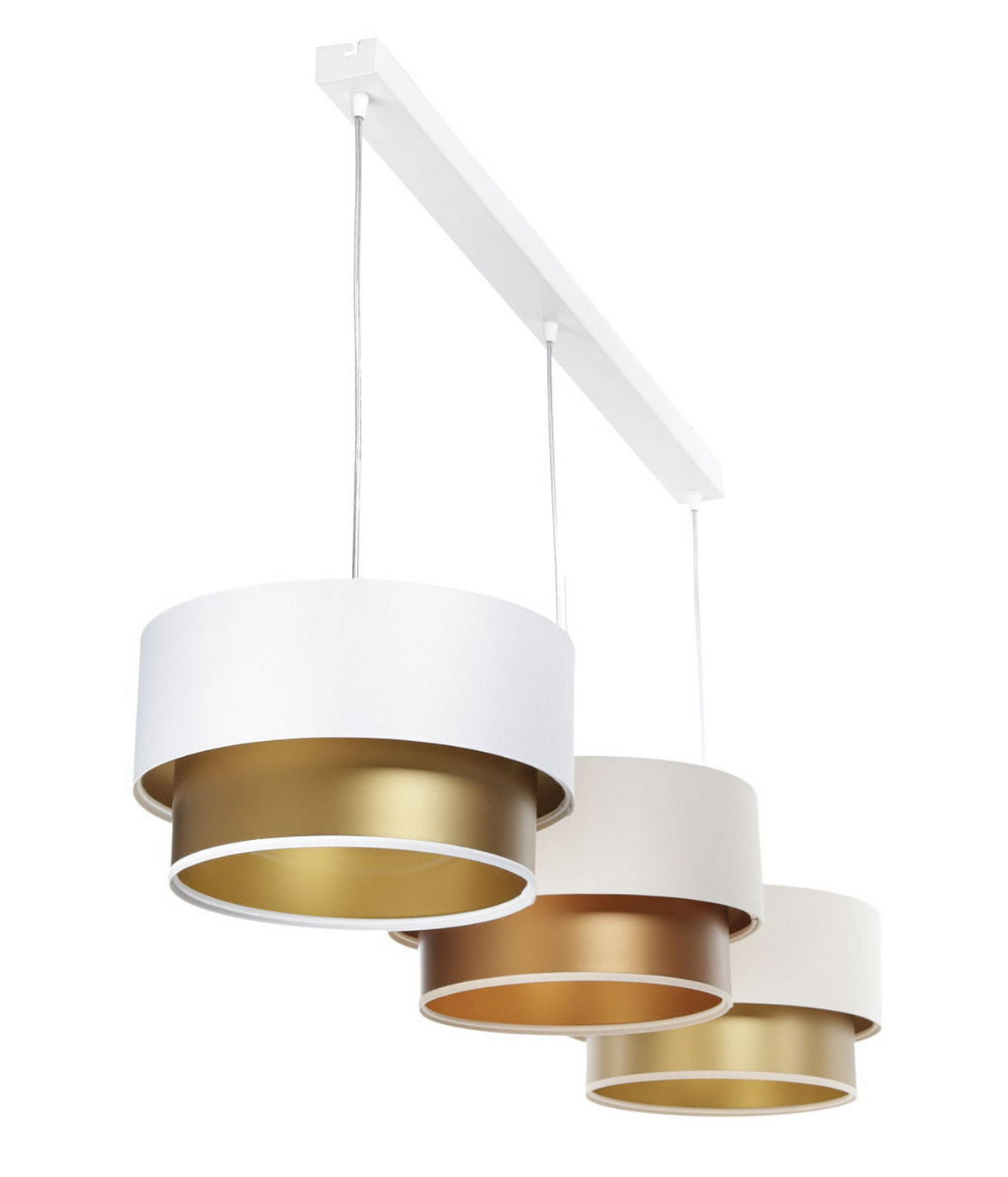 HÄNGELEUCHTE Gold 30/88 cm - Weiß, Kunststoff (30/2.6/88cm) - ONZENO