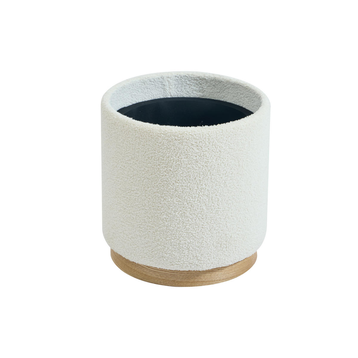 POUF Samt Weiß - Weiß, Textil (40/44/40cm) - Nordlys