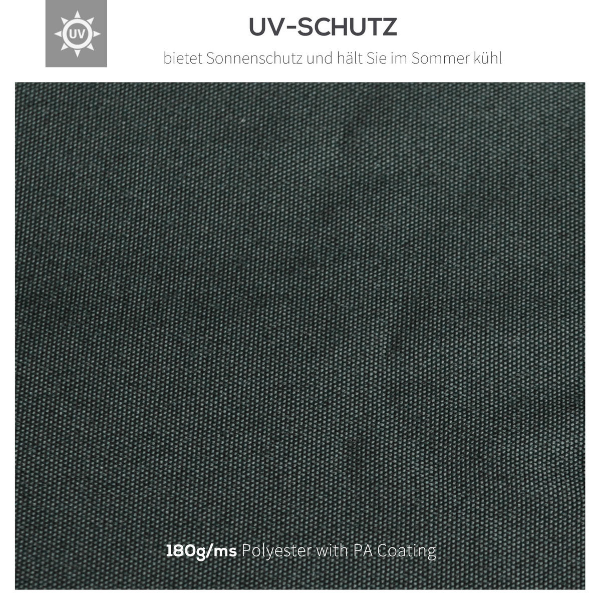 ERSATZDACH Pavillondach, Polyester, Kohlegrau - Anthrazit, Kunststoff (400/20/300cm) - Outsunny