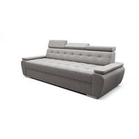SCHLAFSOFA KONGO 01, Sofa mit Schlaffunktion, Farbe: Grau, Velourstoff - Grau, Textil (230/90/95cm) - O-Sofa
