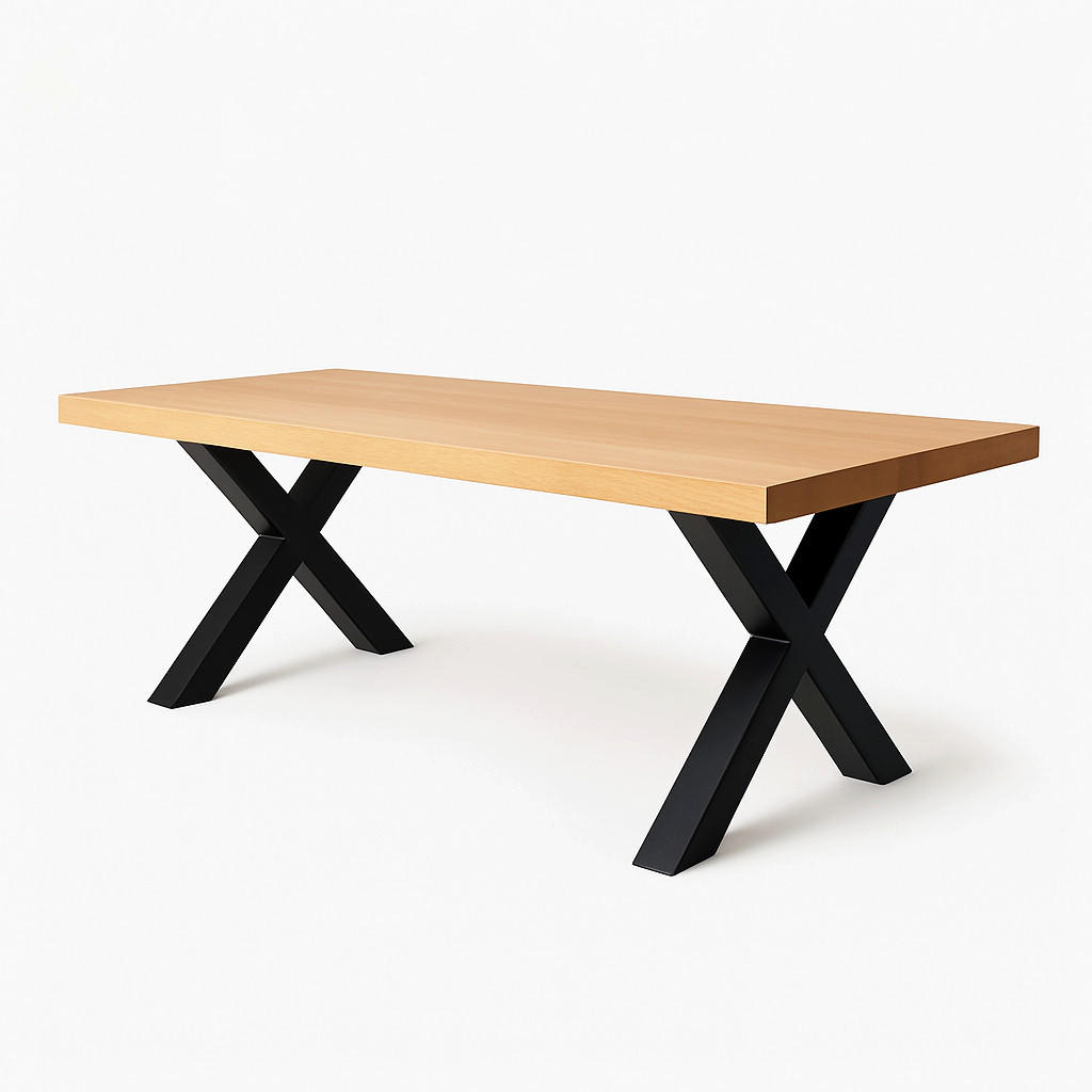 ESSTISCH Groß und stabil - Eiche mittel - 140/80/77 cm - Eichefarben, Holz (140/80/77cm) - TRL Handmade Furniture