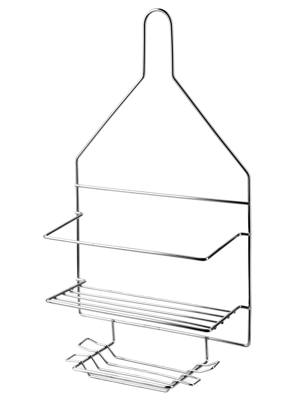 BADEZIMMERREGAL Carl 23/9,5/41,5cm Silber - Silberfarben, Metall (23/41.5/9.5cm) - Mondex