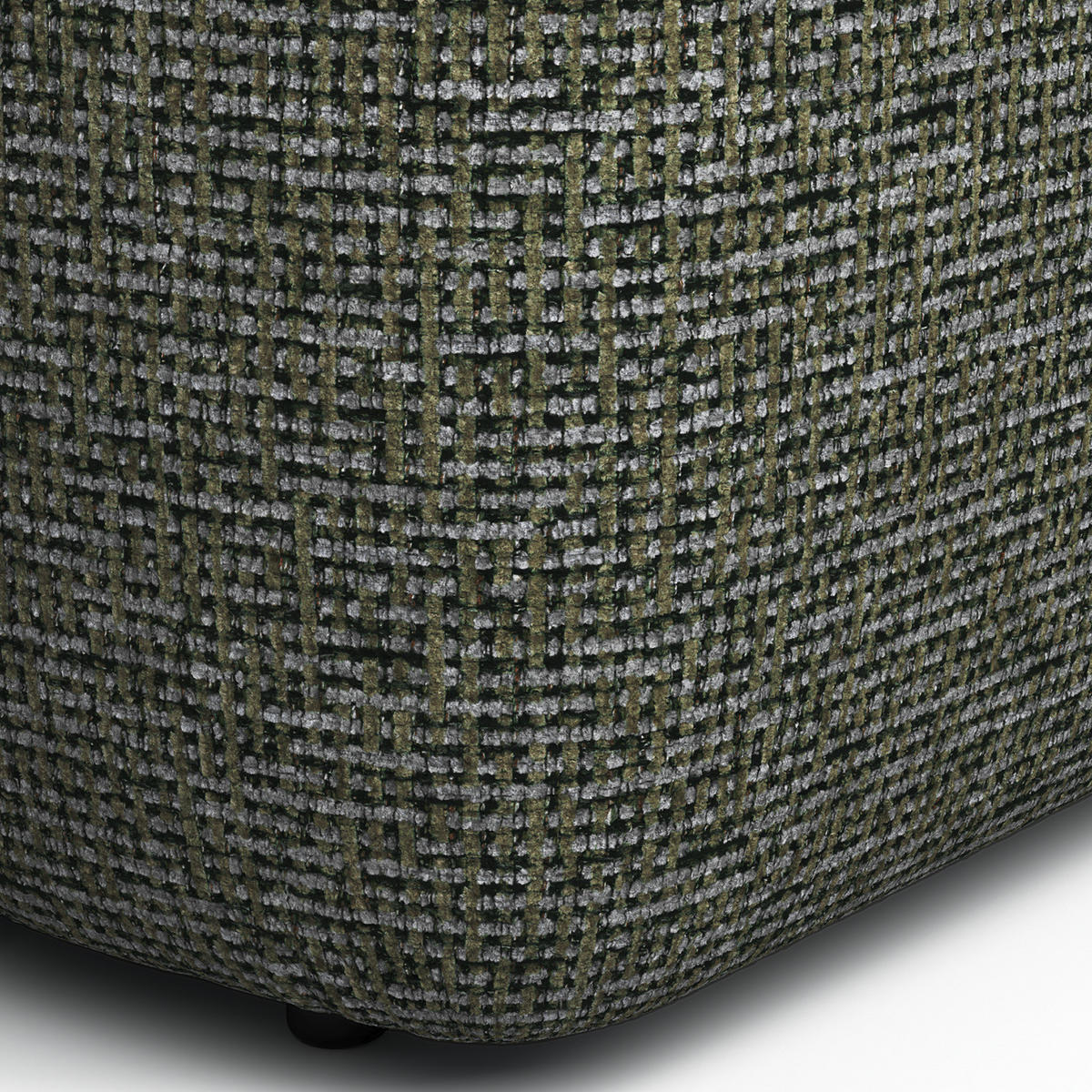 POLSTERHOCKER - Schwarz/Grün, Kunststoff/Textil (81/38/100cm) - home24