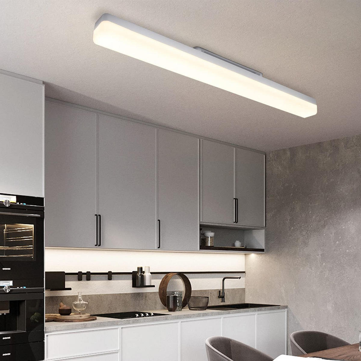 LED-DECKENLEUCHTE Aatrox 60/4.5/5cm - Weiß, Metall (60/4.5/5cm) - ZMH