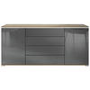 SIDEBOARD Faro Grau Hochglanz - Grau, Holzwerkstoff (166.5/75.5/35cm) - Vladon