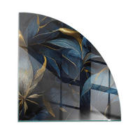 GLASPLATTE für Kamin 100x100 cm Marineblau - Dunkelblau, Glas (100/100/0.4cm) - ArtPrintCave