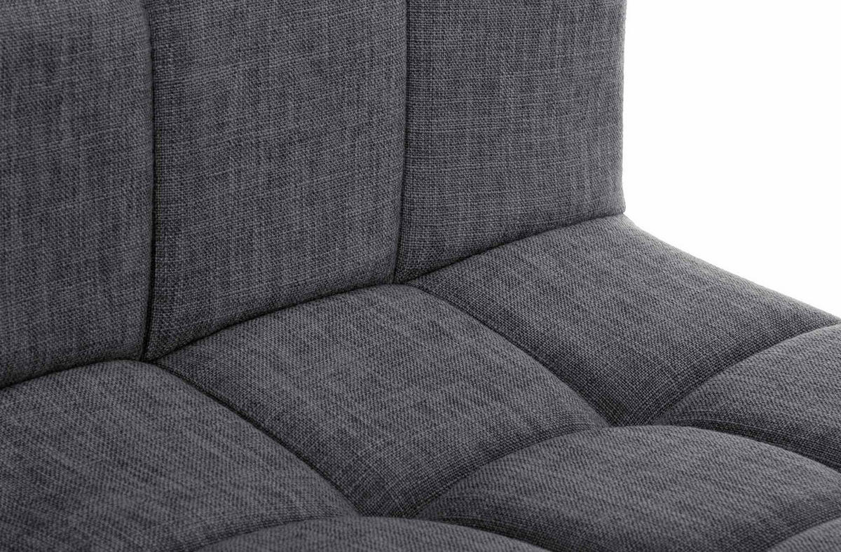 BARHOCKER 2er Set Stoff hellgrau - Hellgrau, Textil/Metall (46/94/47cm) - CLP