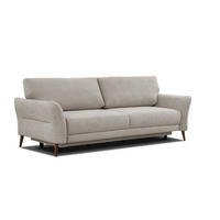 SOFA FIGARI 3-Sitzer mit Schlaffunktion, beige - Beige/Braun, Holz/Textil (232/90/107cm) - Courtois Laville