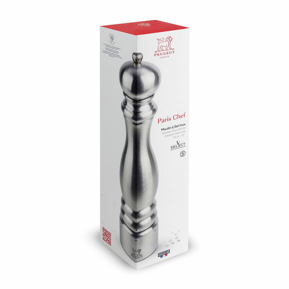 SALZMÜHLE Paris Chef uSelect 30cm Edelstahl Stahlmahlwerk - Grau, Metall (6.9/30/6.9cm) - PEUGEOT