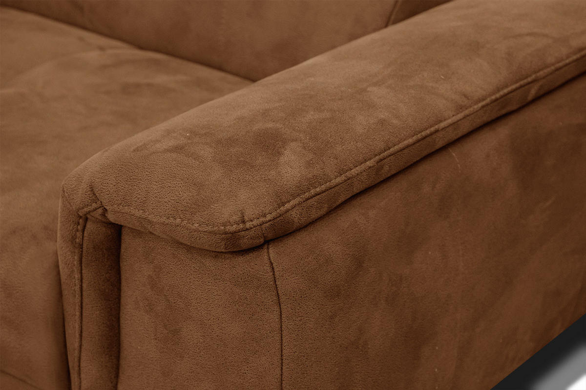 ECKSOFA FIERO 4-Sitzer, braun - Schwarz/Braun, Holzwerkstoff/Textil (158/269cm) - Courtois Laville