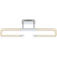 LED DECKENLEUCHTE Sardegna Chrom Silber - Silberfarben, Glas (71/6/23cm) - Globo Lighting