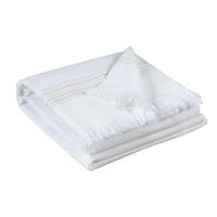 HAMMAM-TUCH Cancun schneeweiß 90 x 180 cm - Weiß, Textil (90/180cm) - Vivaraise